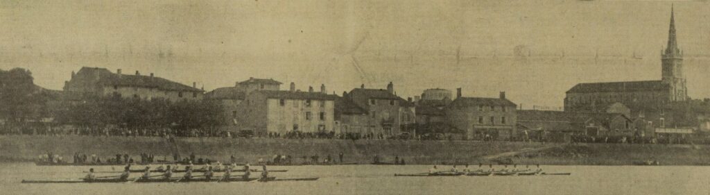 Championnat de France d'aviron à Mâcon en 1938 (Photo Excelsior du 16 août 1938)